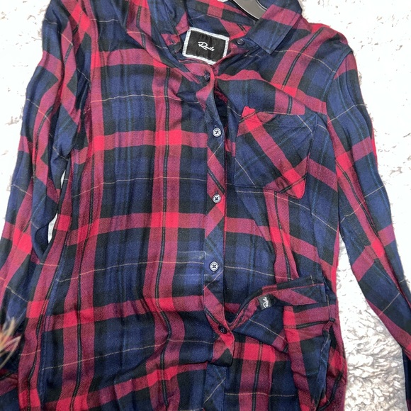 RAILS Hunter Plaid Button Front Shirt size XS - Picture 2 of 9